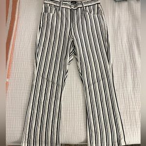 Urban Outfitters BDG Cropped Flare High Rise Striped Denim Jeans